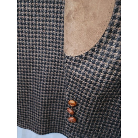 Mark Alexander Wool Blend Elbow Patch Blazer Sport Coat Tweed 40 Made in USA VTG - Picture 7 of 13